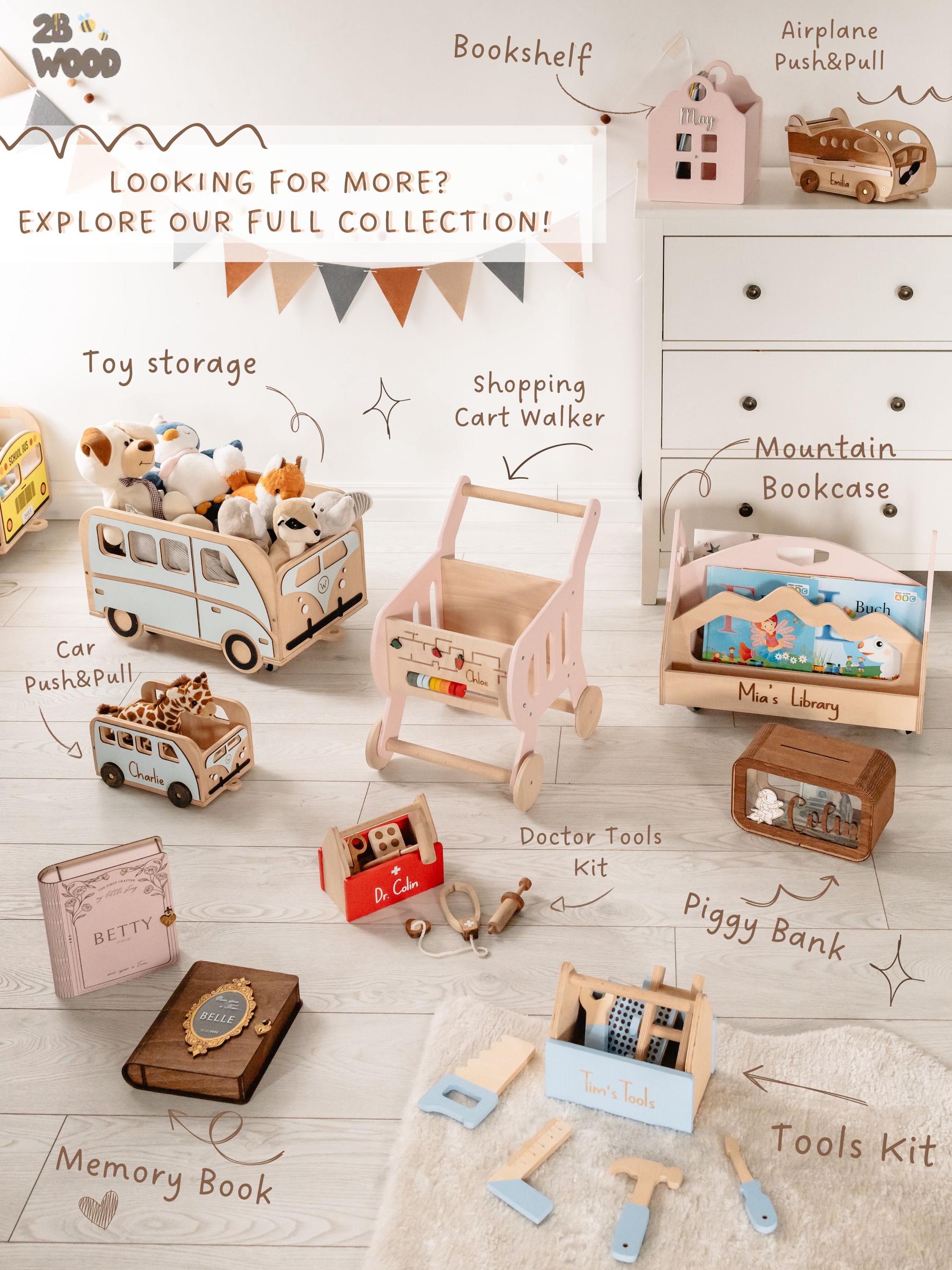 Wooden Kids Tools Box With Geoboard Personalized Baby Gift Toys For Boy Nephew Toddler Learning Toys