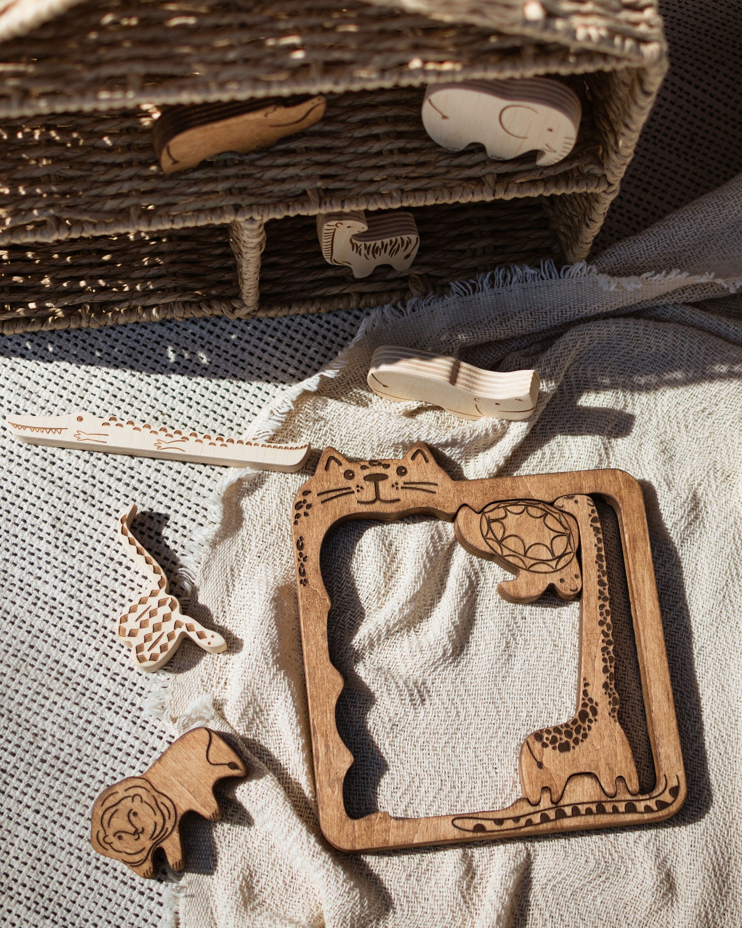 Wooden Brain Teaser Puzzle For Baby Toddler Wood Kids Toys Developmental Toy