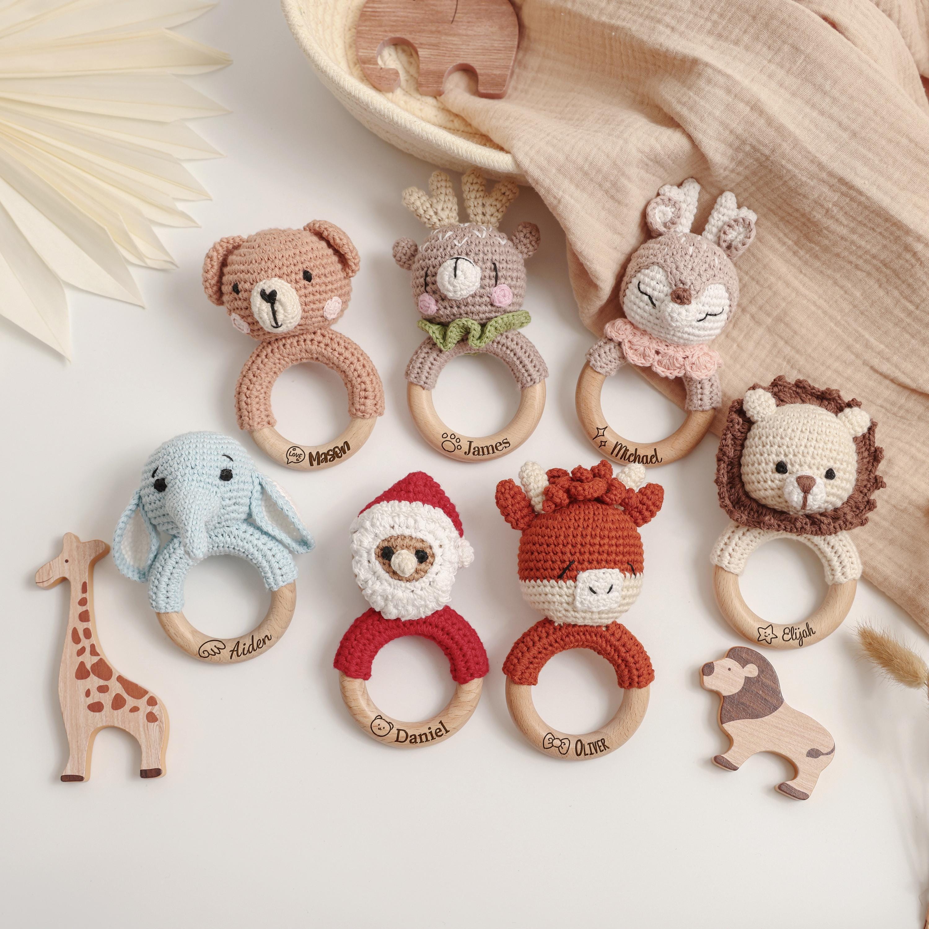 Custom Name Baby Rattle, Engraved Infant Gift, Baby Shower Present, Handmade Newborn Keepsake Toy