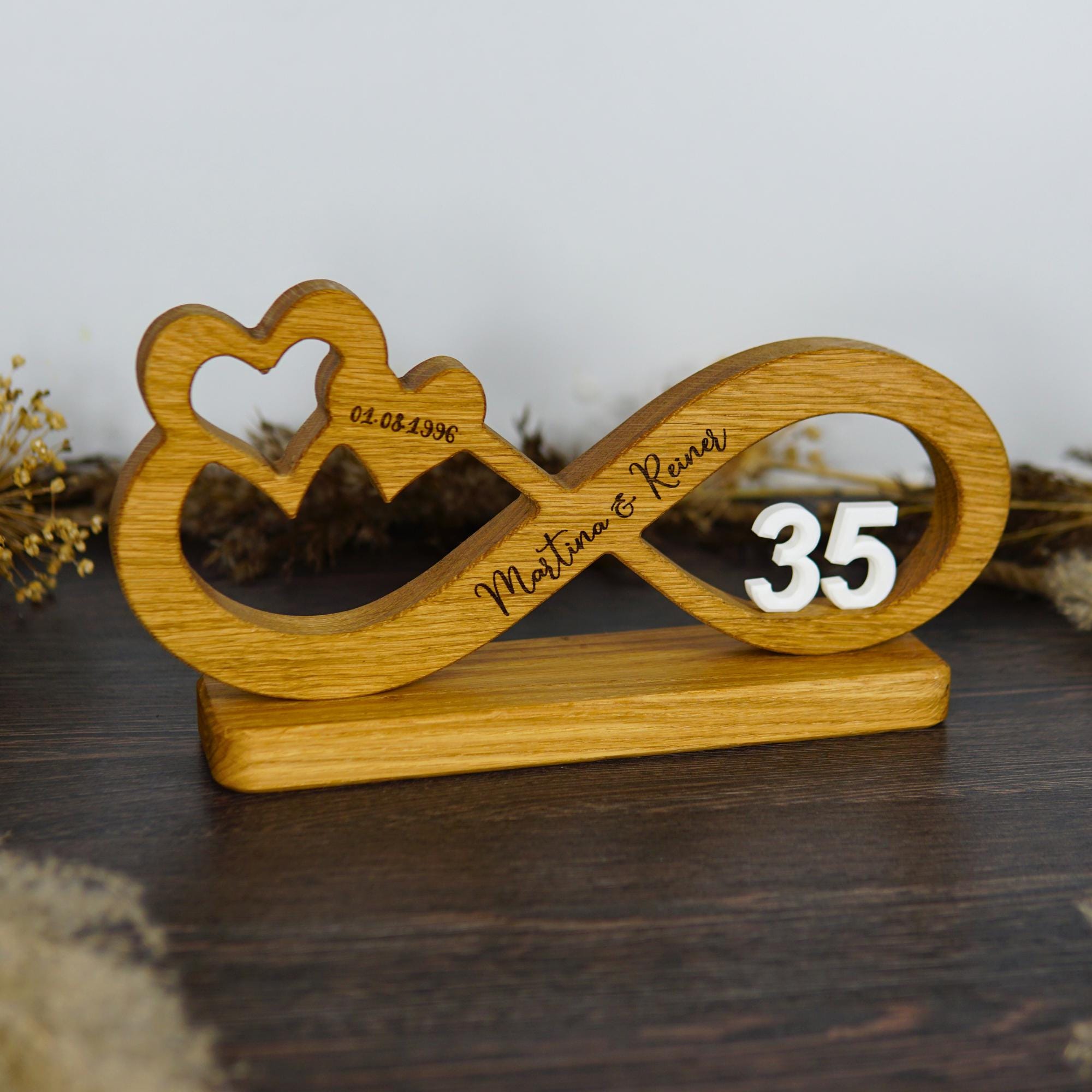 Personalized infinity sign wood – wedding anniversary gift, Gift for couple and valentine's day