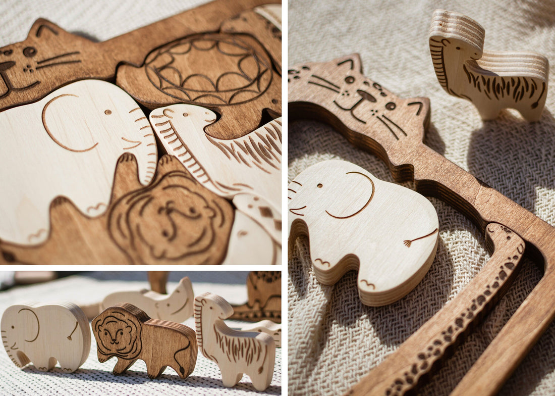 Wooden Brain Teaser Puzzle For Baby Toddler Wood Kids Toys Developmental Toy