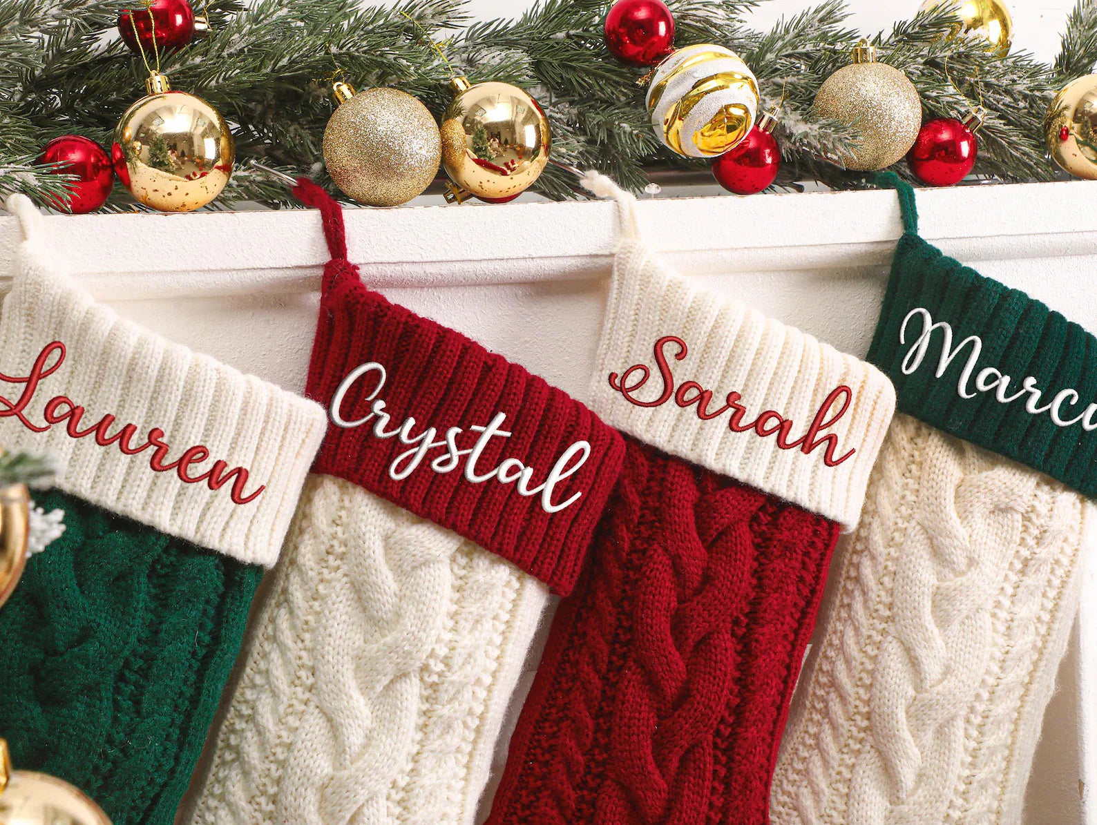 Embroidered Christmas Stockings - Personalized Stocking - Christmas gift - Custom Name Stocking