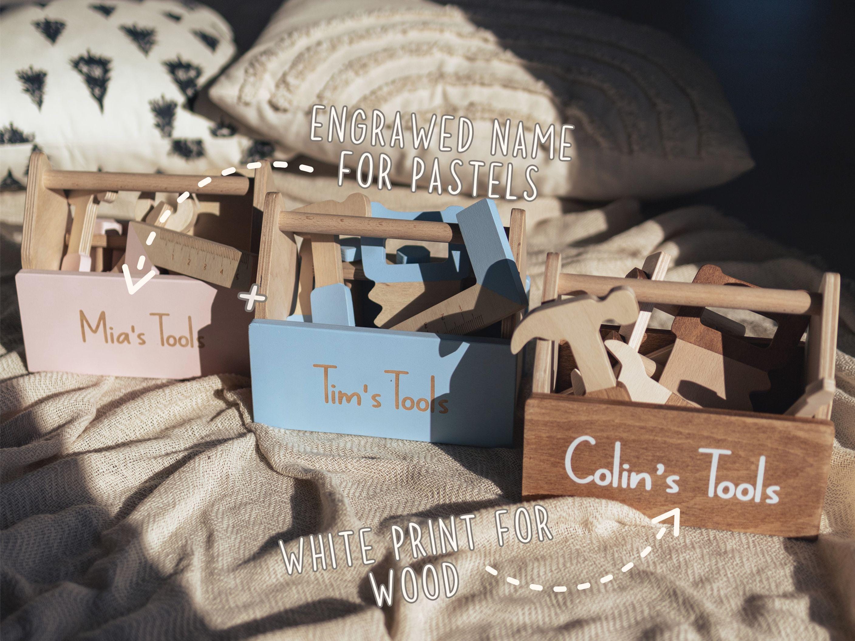 Wooden Kids Tools Box With Geoboard Personalized Baby Gift Toys For Boy Nephew Toddler Learning Toys