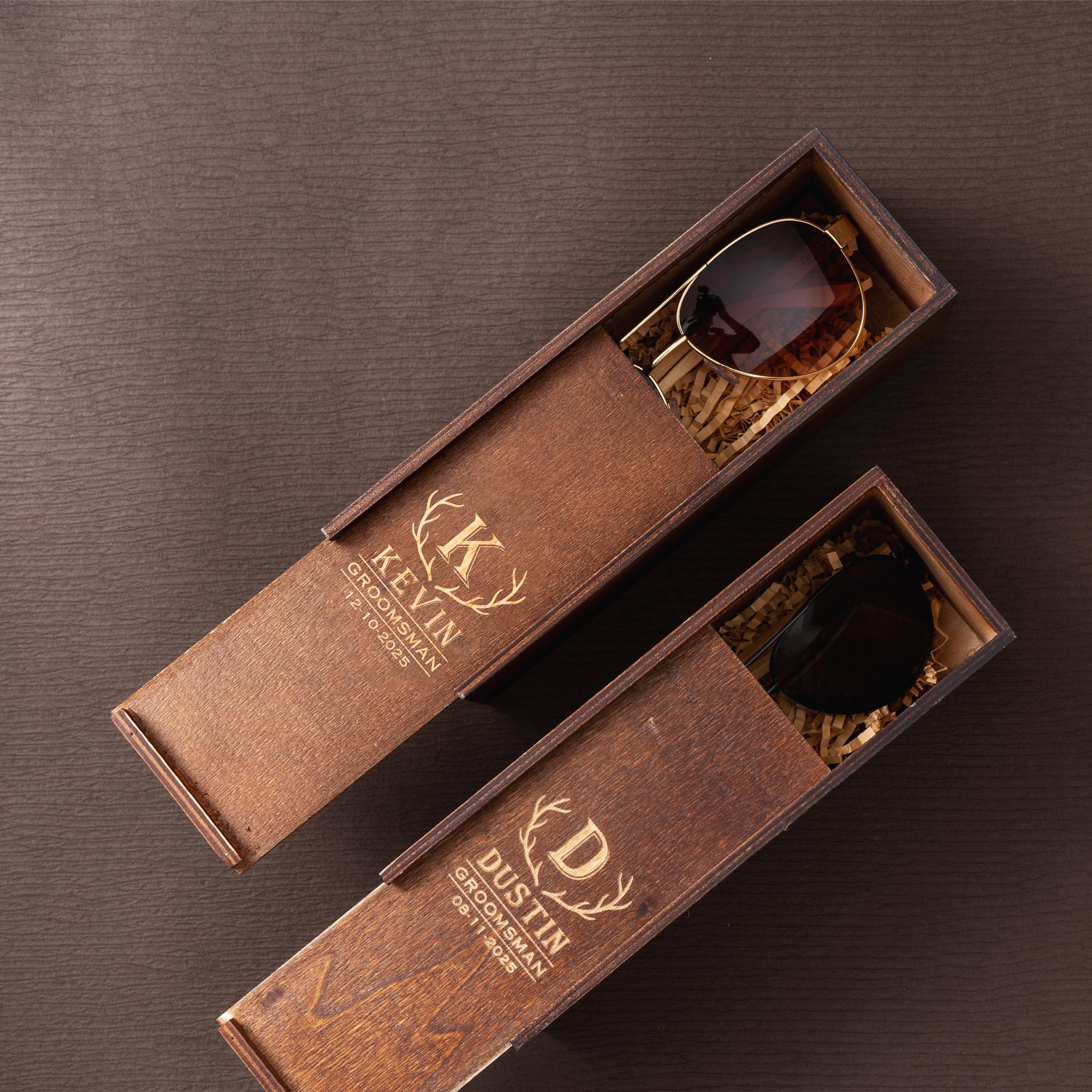 Personalized Groomsmen Gifts Box, Engraved Wooden Box for Wedding, Best Man Gift