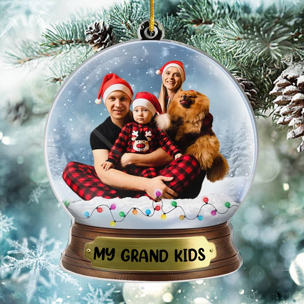 Custom Photo Christmas Is About Family And Love - Family Personalized Custom Ornament - Acrylic Custom Shaped - Christmas Gift For Family Members