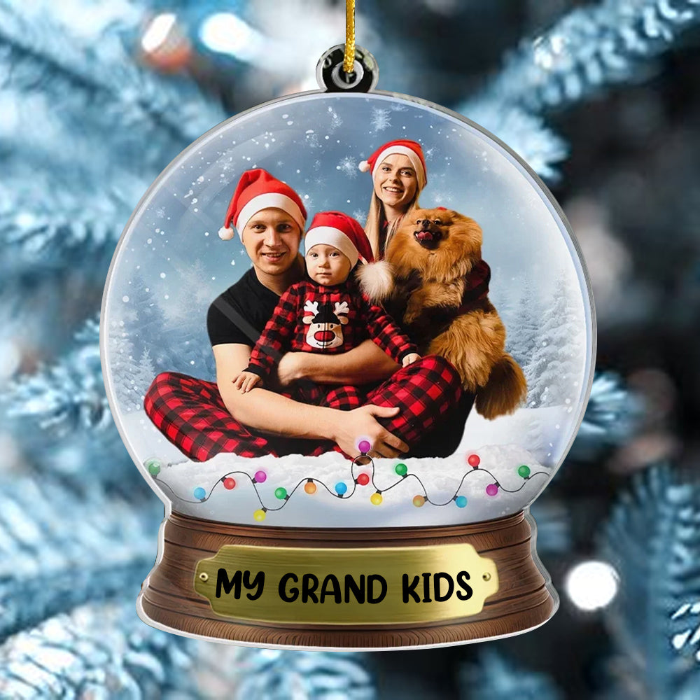 Custom Photo Christmas Is About Family And Love - Family Personalized Custom Ornament - Acrylic Custom Shaped - Christmas Gift For Family Members
