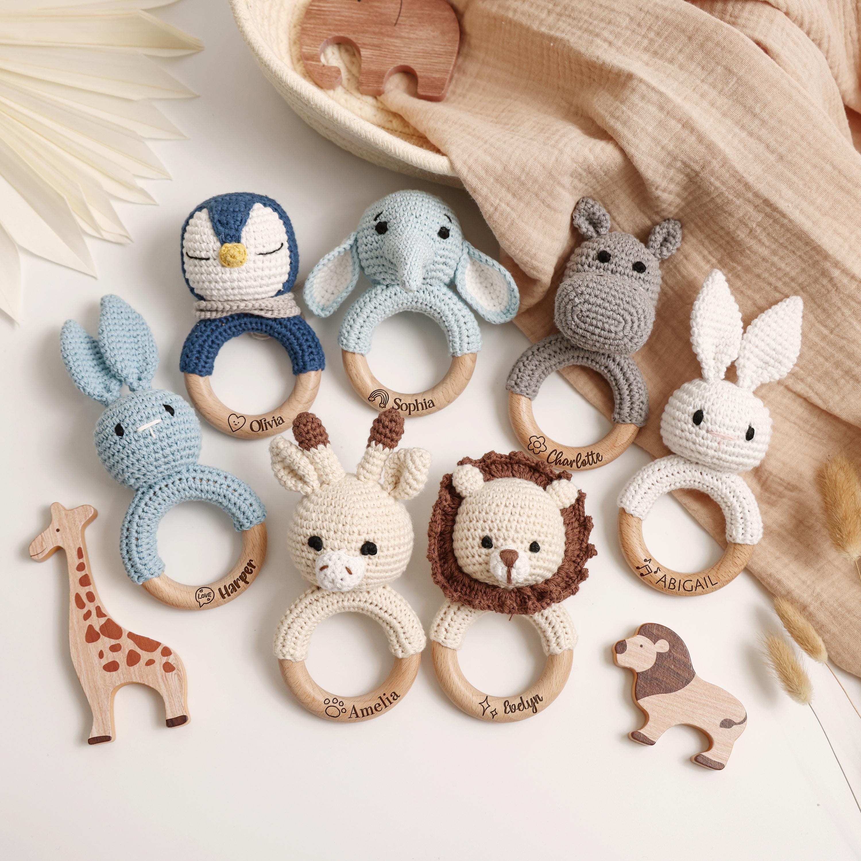 Custom Name Baby Rattle, Engraved Infant Gift, Baby Shower Present, Handmade Newborn Keepsake Toy