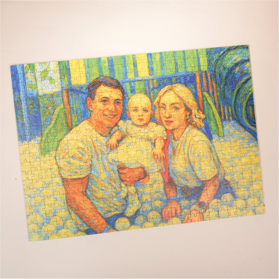 Personalized Painting Puzzle, Perfect Gift for your Family, Gift For Friends, Gift for Pets