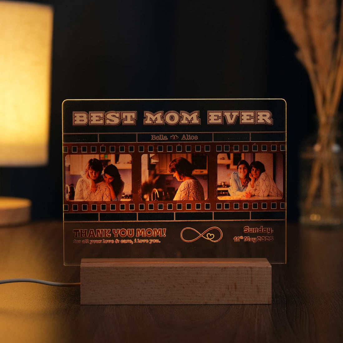 Personalized Filmstrip LED Light Gift for Mother's Day