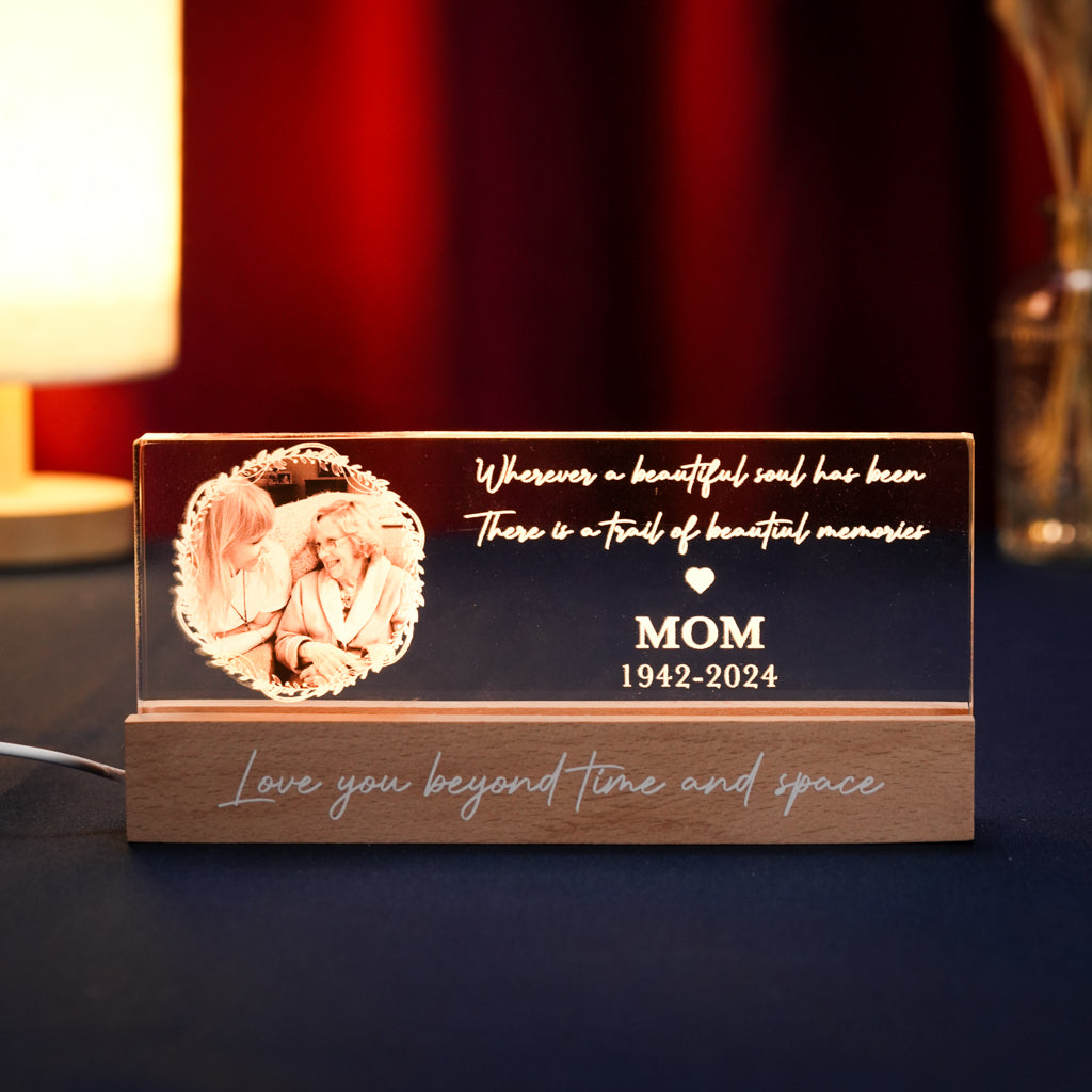 Personalized MOM Memorial LED Light with Message