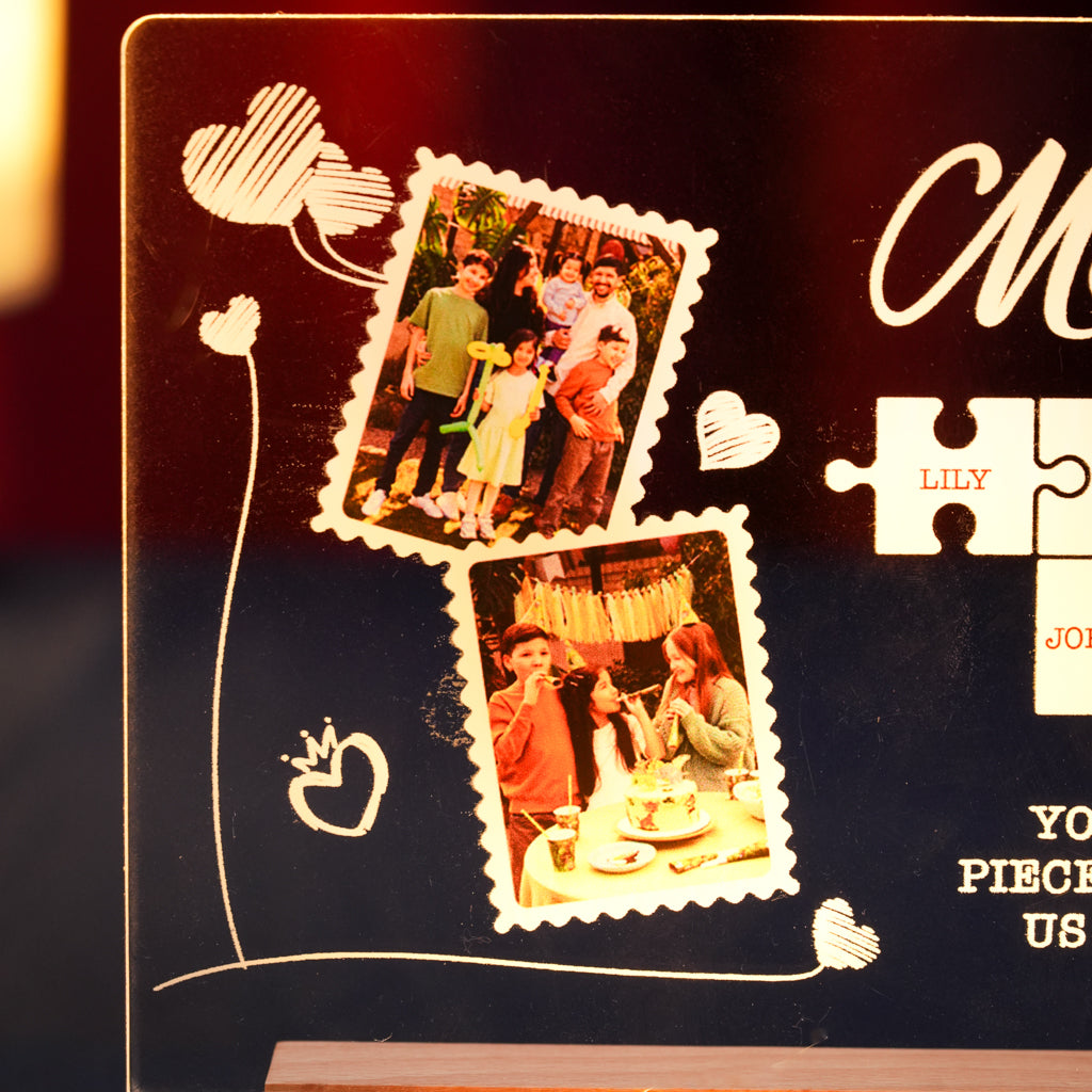 Custom LED Light Frame - Puzzle Piece That Connects Us All