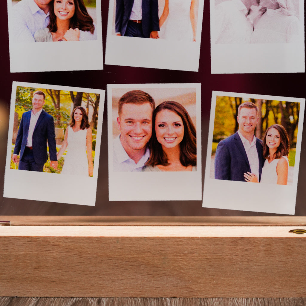 Personalized LED Photo Frame with Your Photos and Romantic Quote