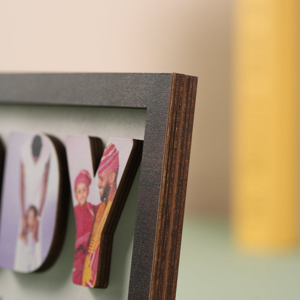 Personalized Wooden Frame for Dad with Family Photos – Father’s Day Special