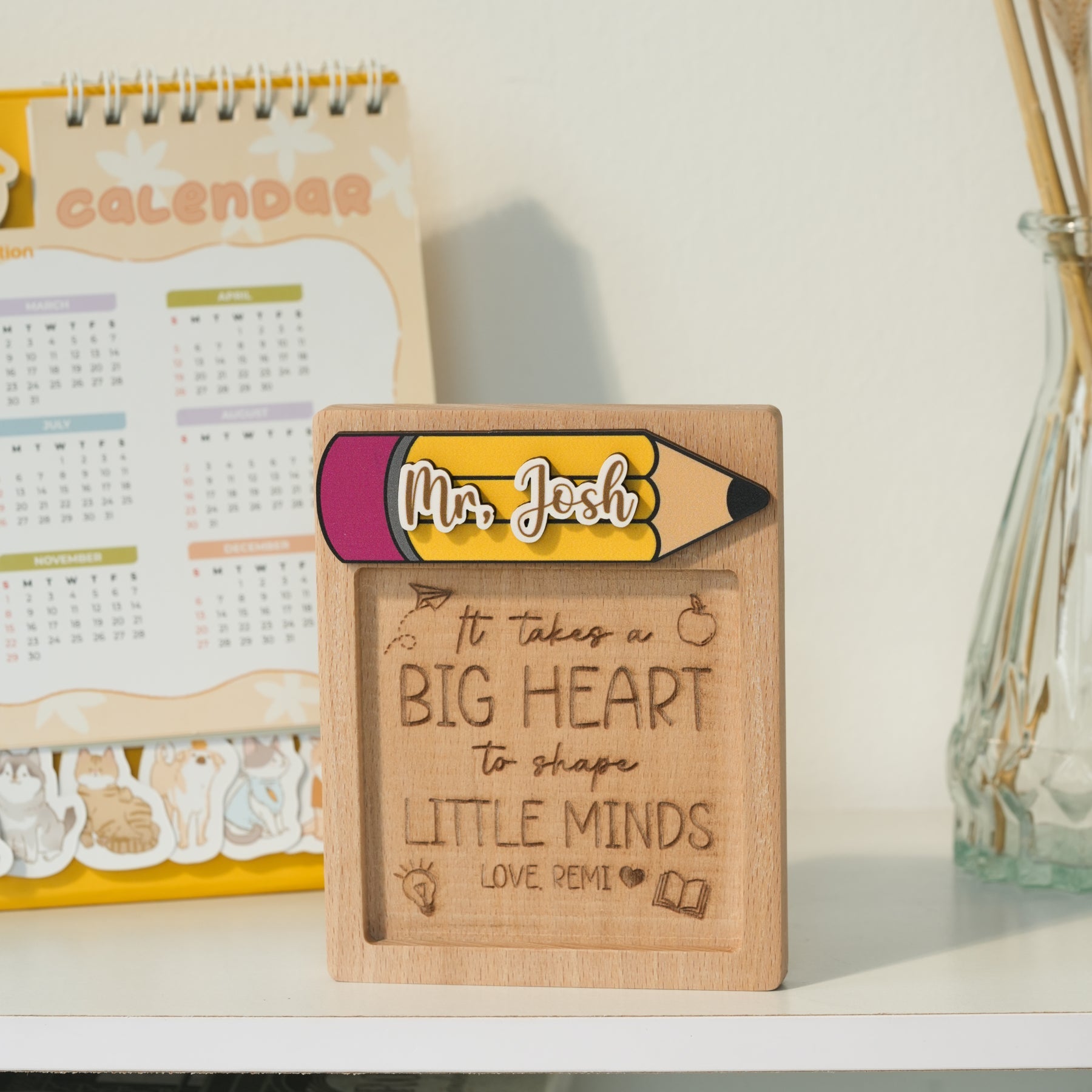 Sticky Note Pad Holder Gift, Personalized Note Pad Holder for your Teachers and Friends