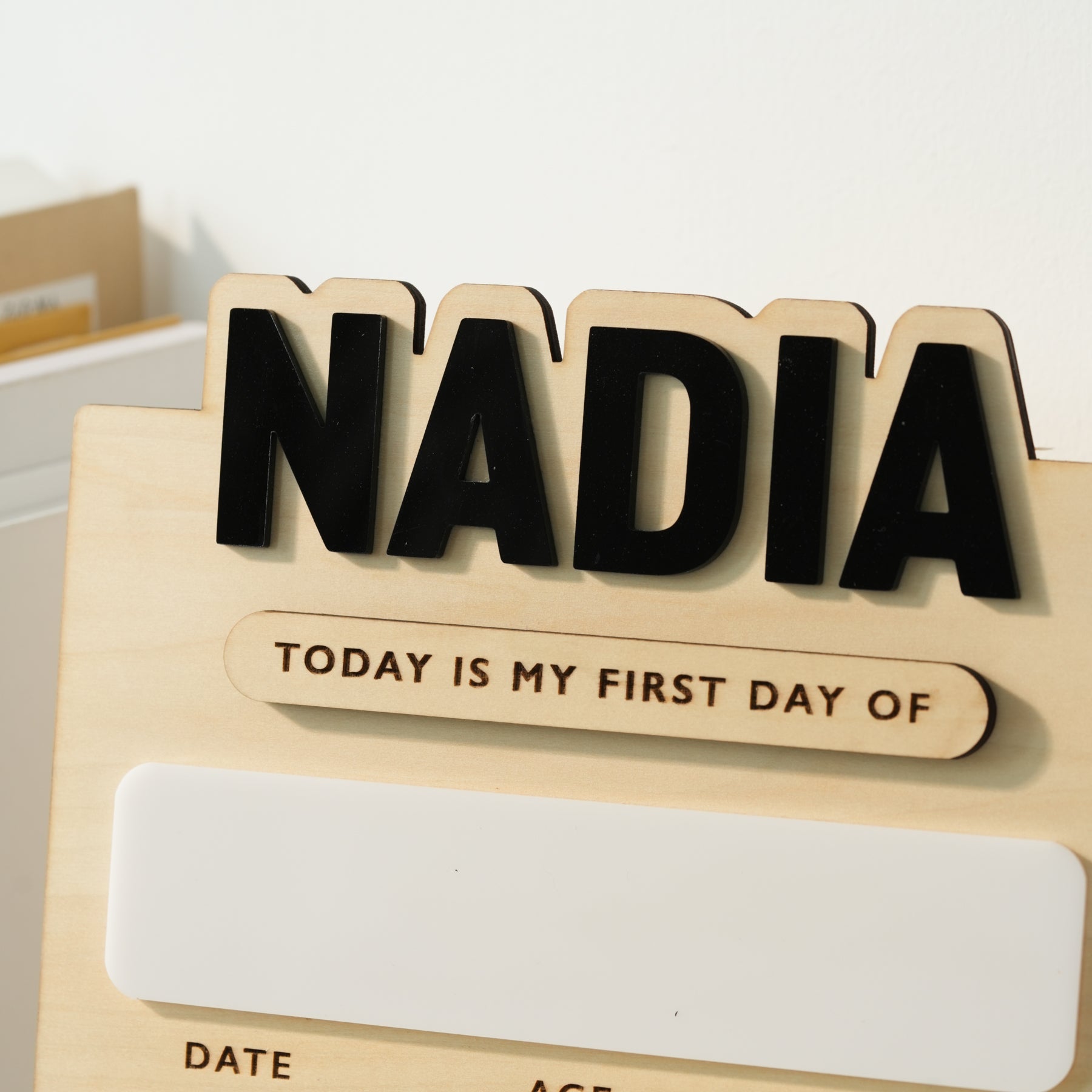 Back to School Sign Engraved, Custom Kid's Name School Board Sign