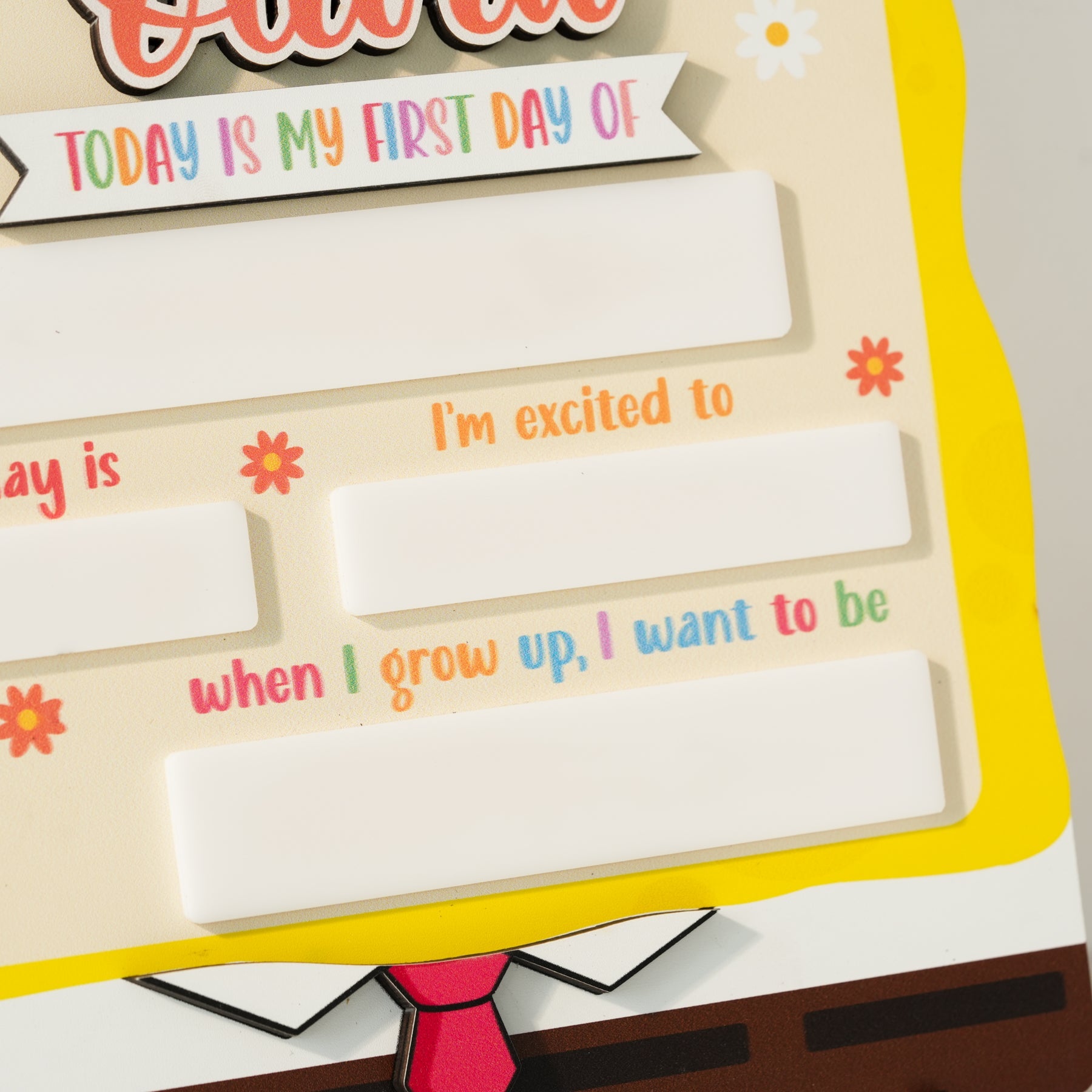 Back to School Sign Sponge, Custom Kids School Board Sign