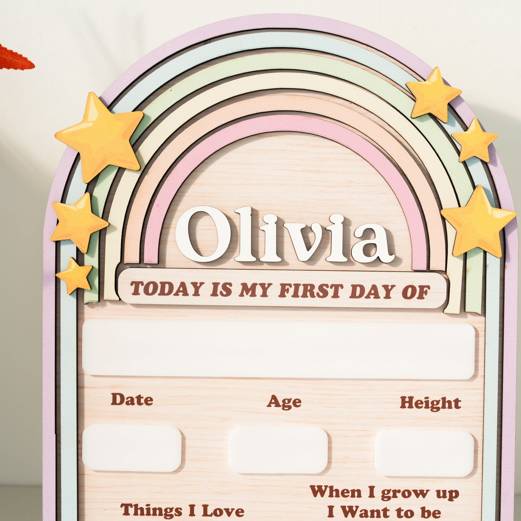 Back to School Sign Rainbow, Custom Kids School Board Sign