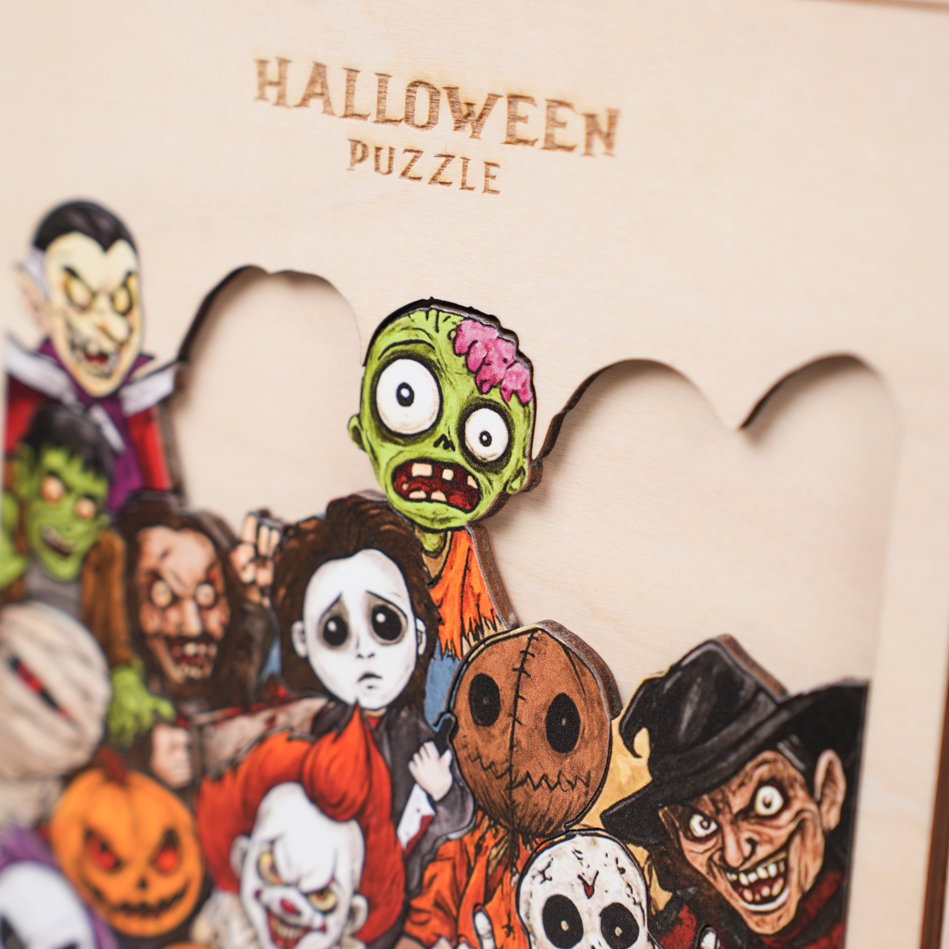 Halloween Horror Charactor Puzzle, Customize Gift for Halloween
