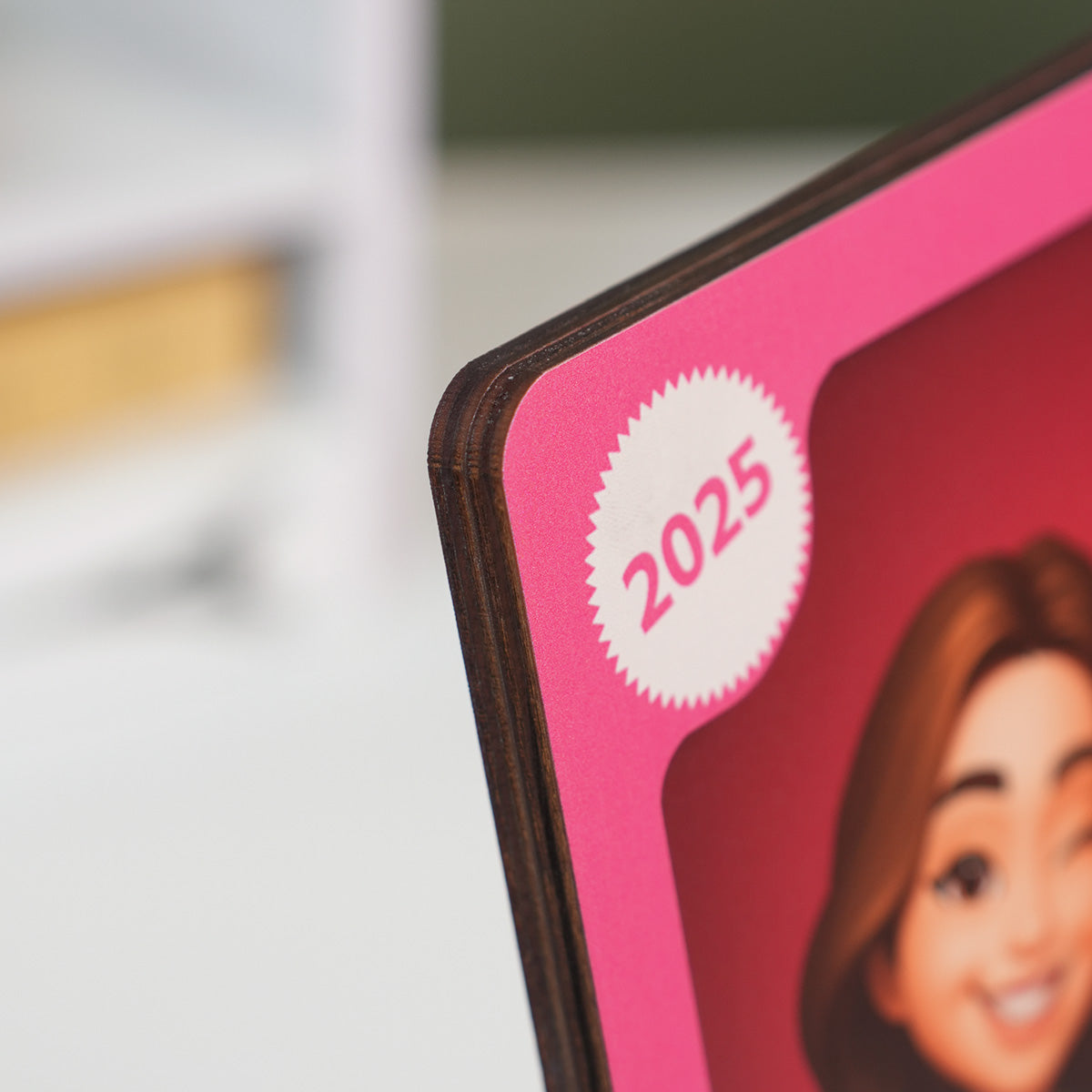 Besties Forever - Sisters Forever - Partner in crime Pink Action 3D Effect, Personalized Wooden Frame, Meaningful Gift For Best Friend