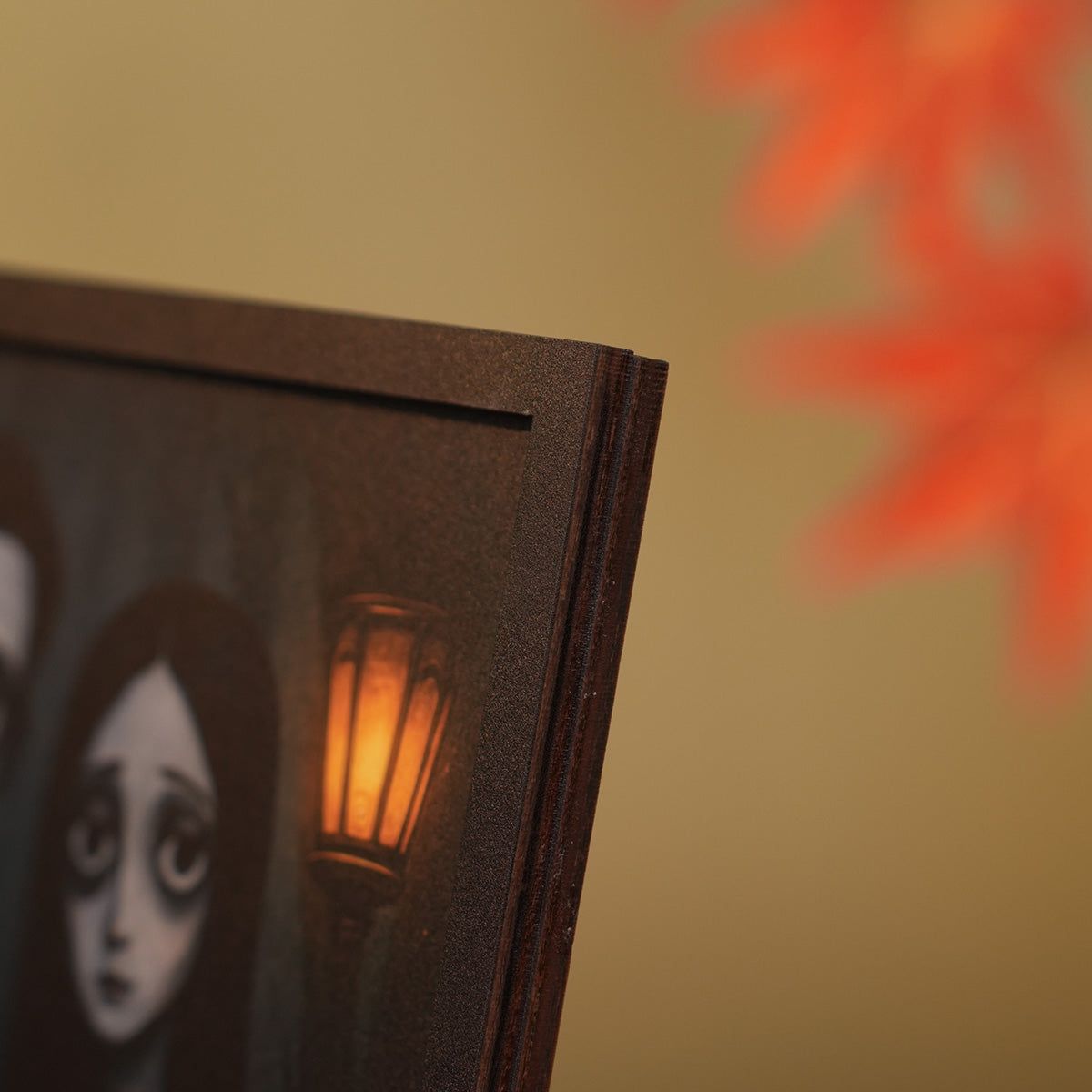 Custom Gothic Family Portrait from Photo Personalized Wooden Frame, Halloween Decor