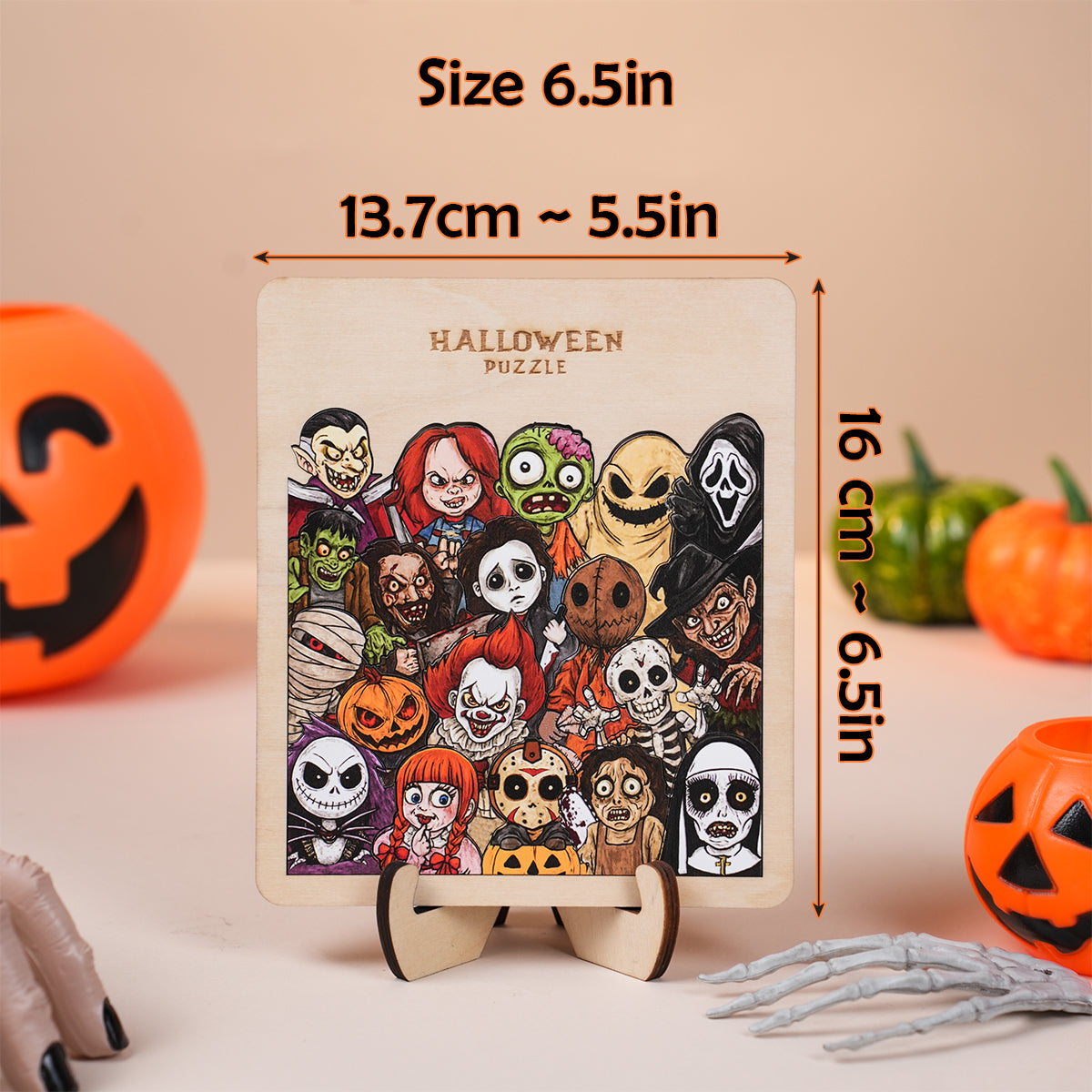 Halloween Horror Charactor Puzzle, Customize Gift for Halloween
