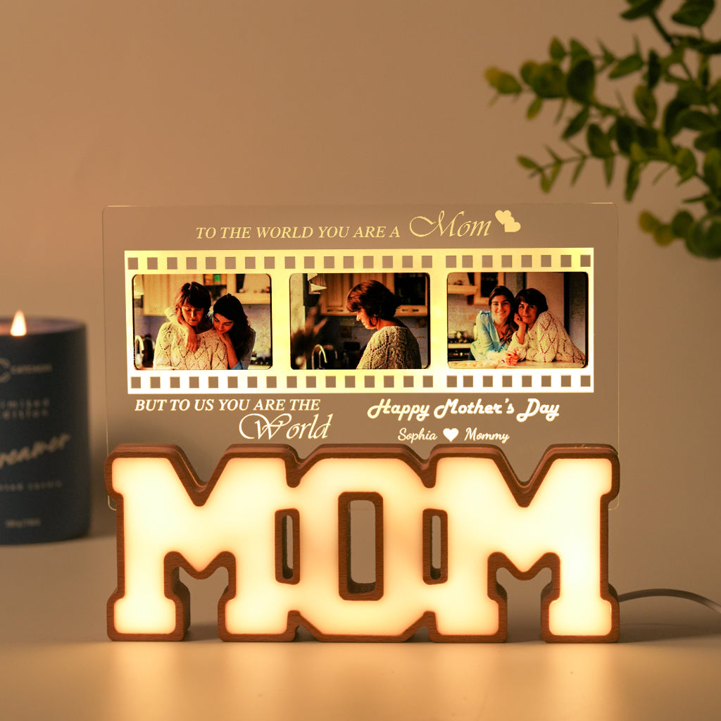 Personalized MOM Letter Night Light – Mother’s Day Filmstrip with Photos