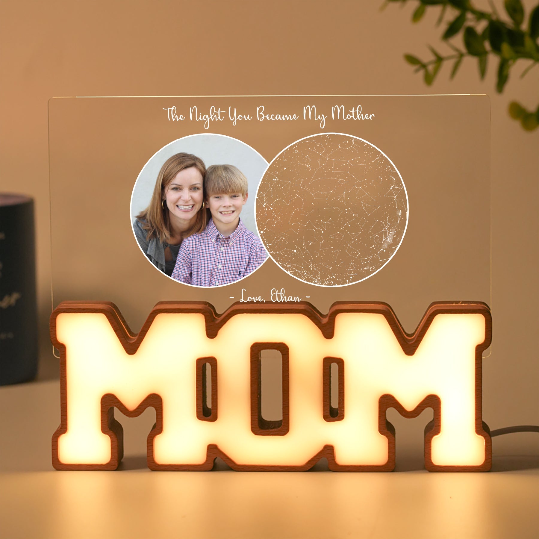 Custom Star Map MOM Light – The Moment You Became My Mom