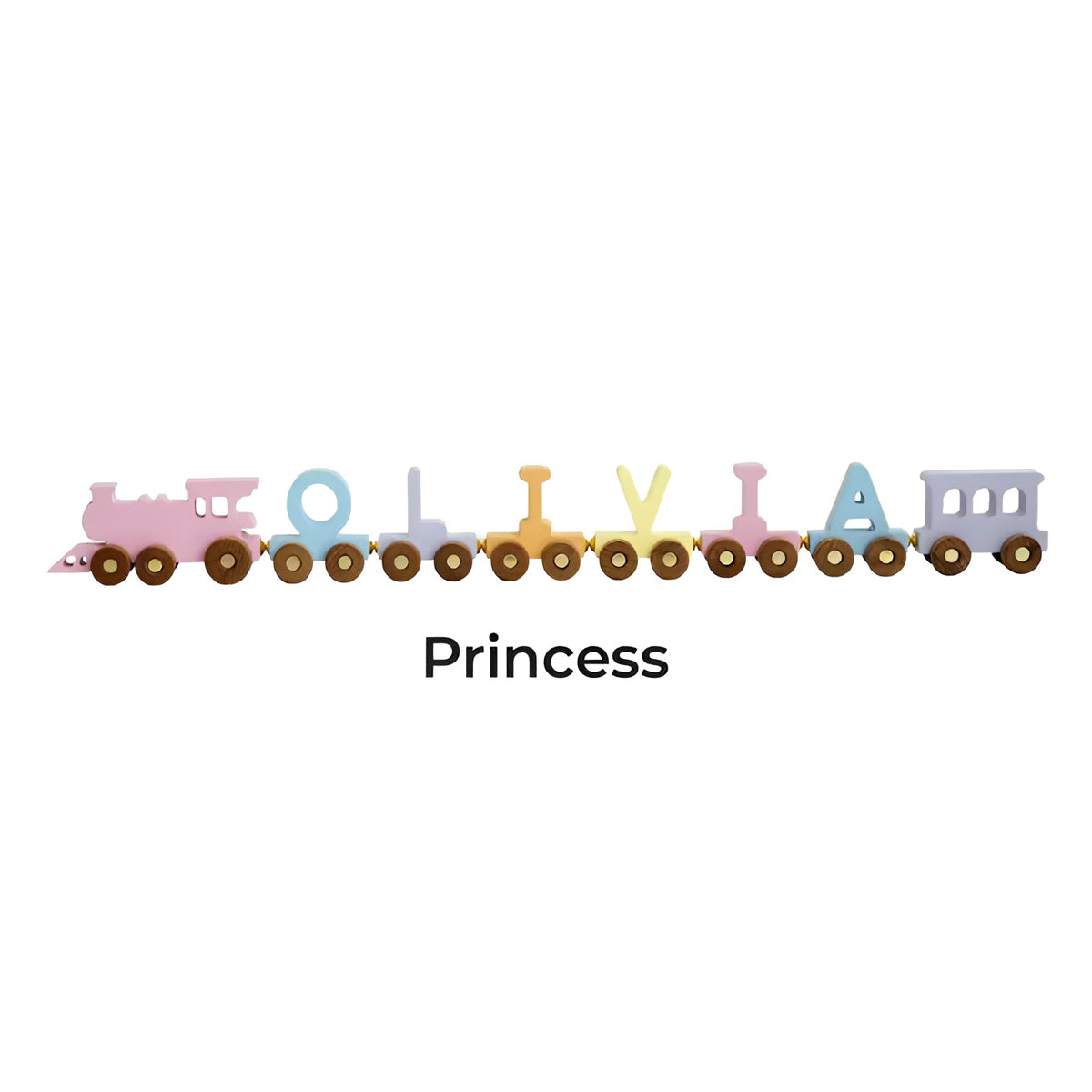 Personalized Train Name With Magnets First Birthday Gift Baby Toys Wooden Train With Railway Fidget Toys For Kids Nursery Decor