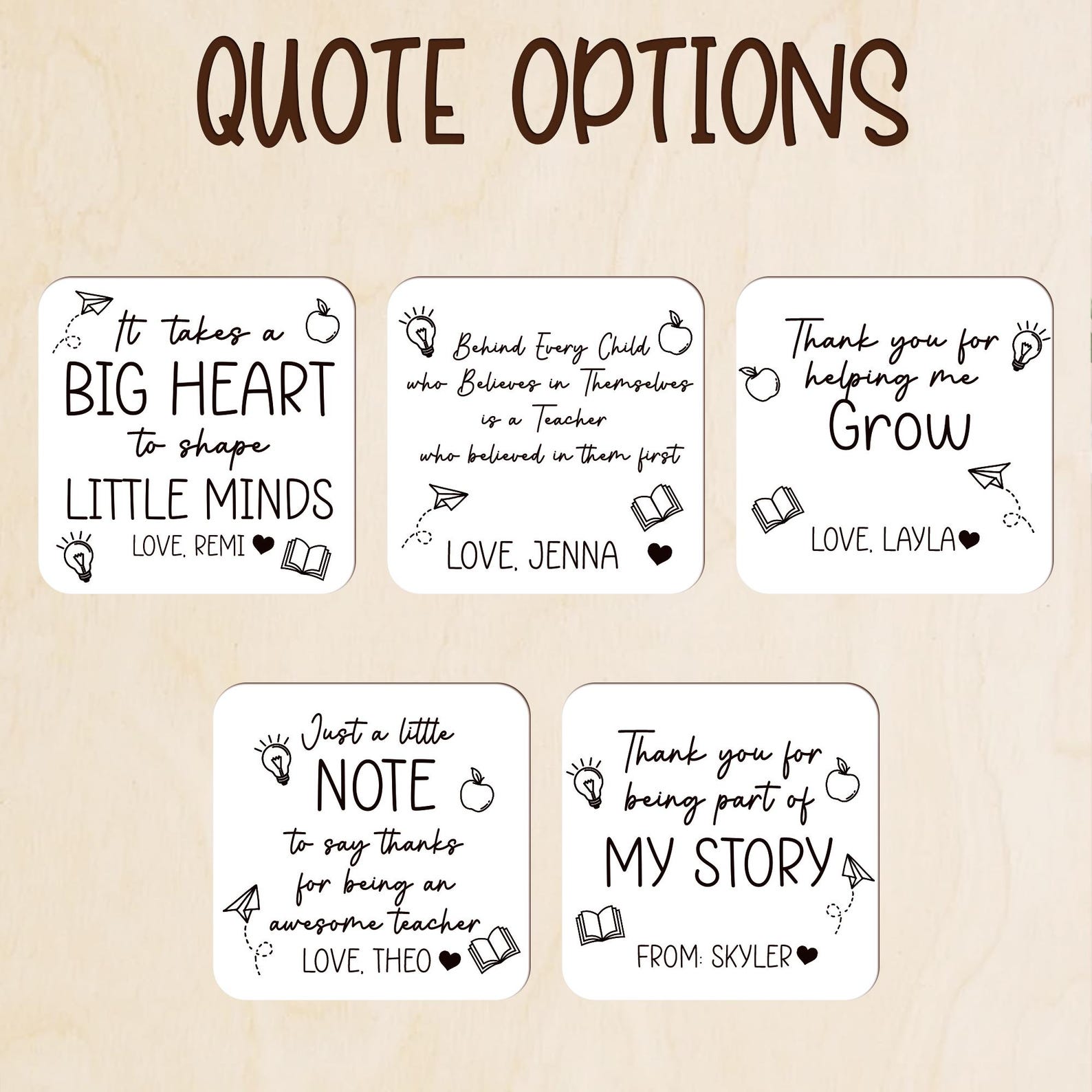 Sticky Note Pad Holder Gift, Personalized Note Pad Holder for your Teachers and Friends