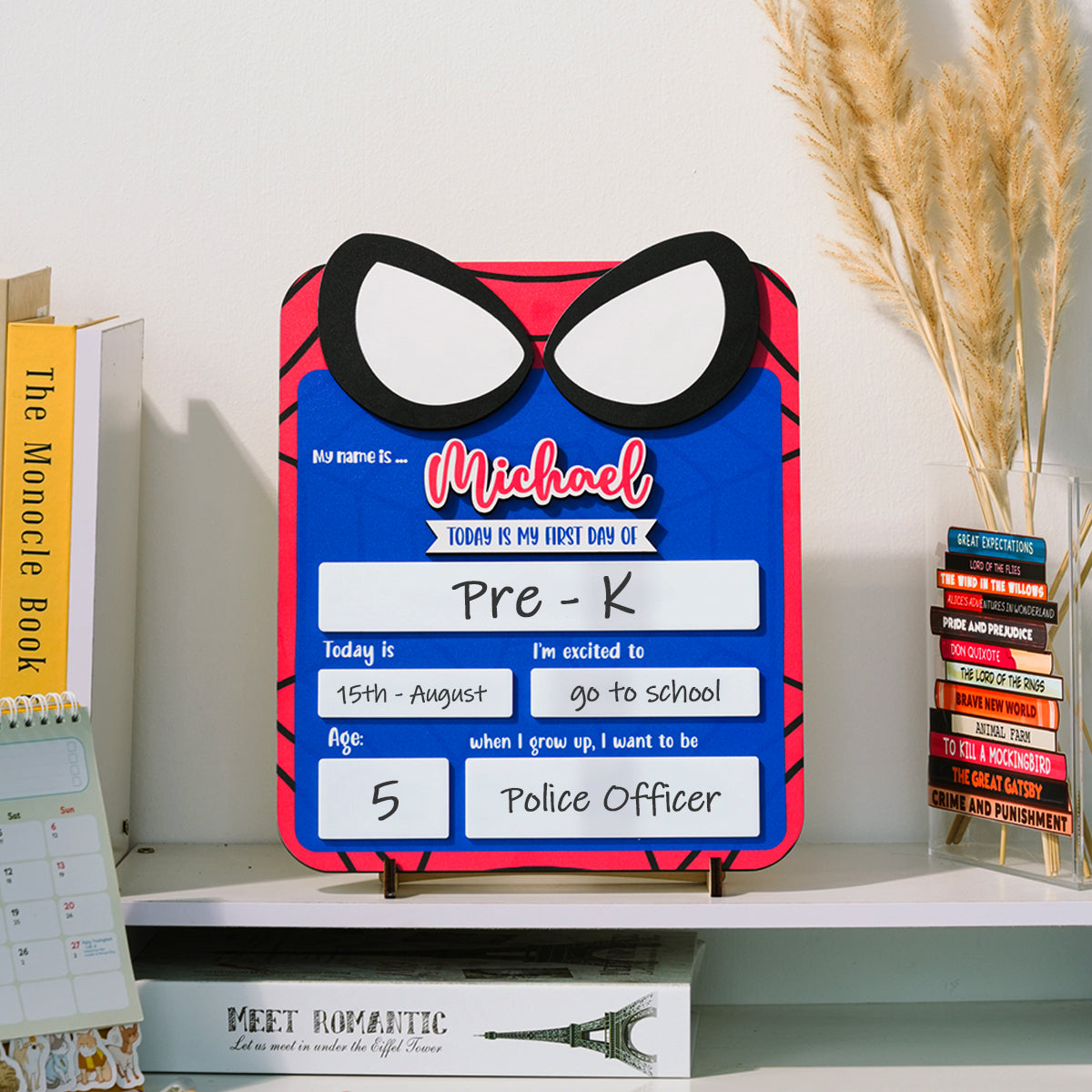 Back to School Sign Hero, Custom Kids Daisy School Board Sign