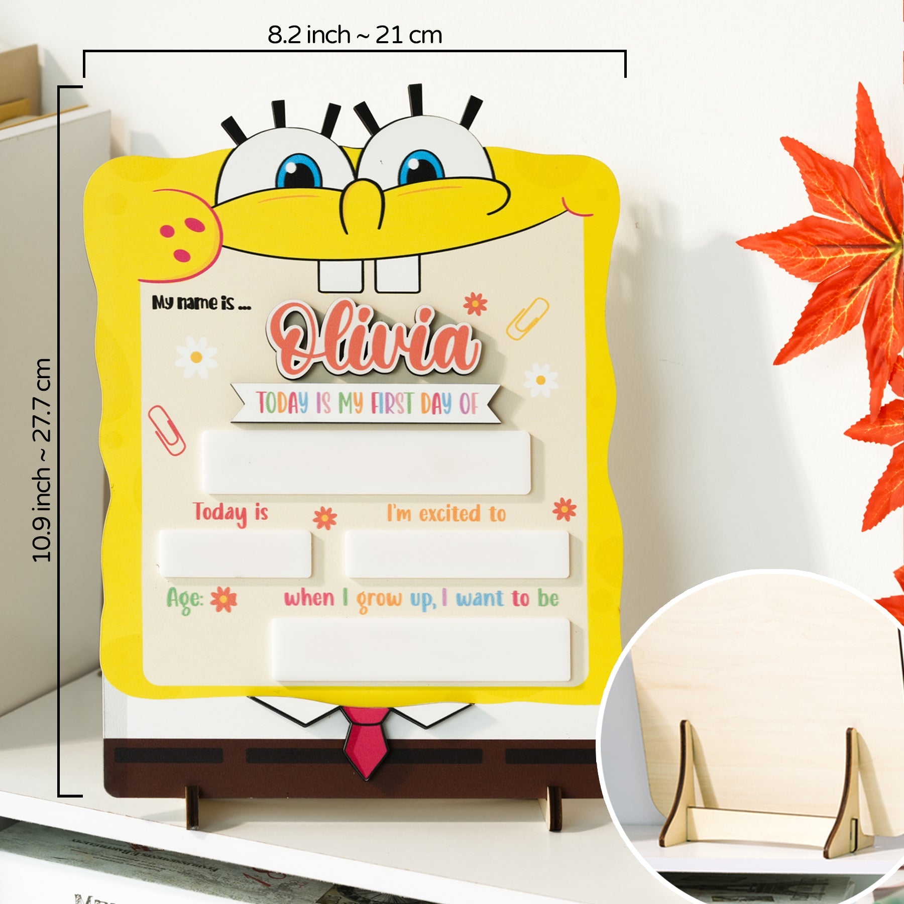 Back to School Sign Sponge, Custom Kids School Board Sign