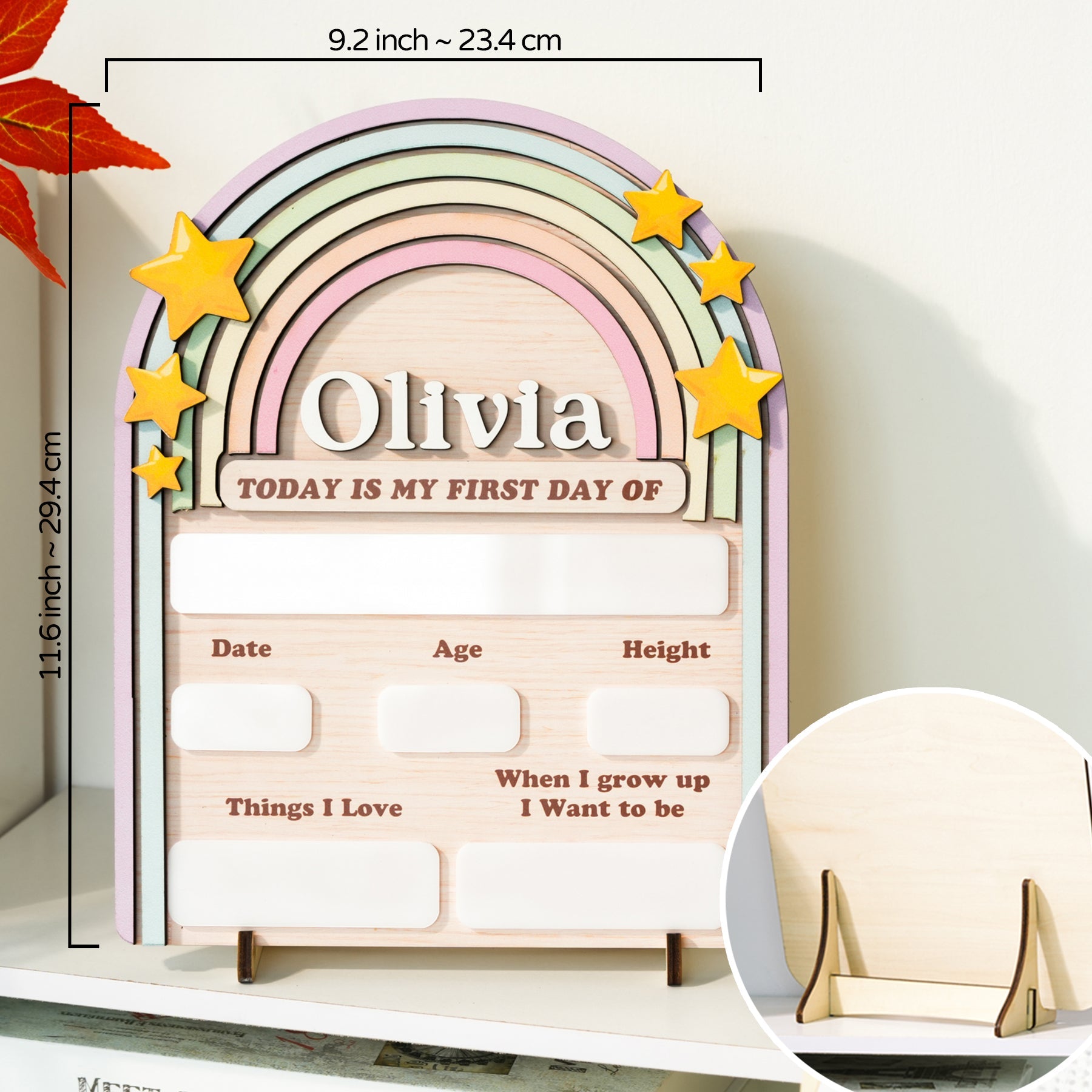 Back to School Sign Rainbow, Custom Kids School Board Sign