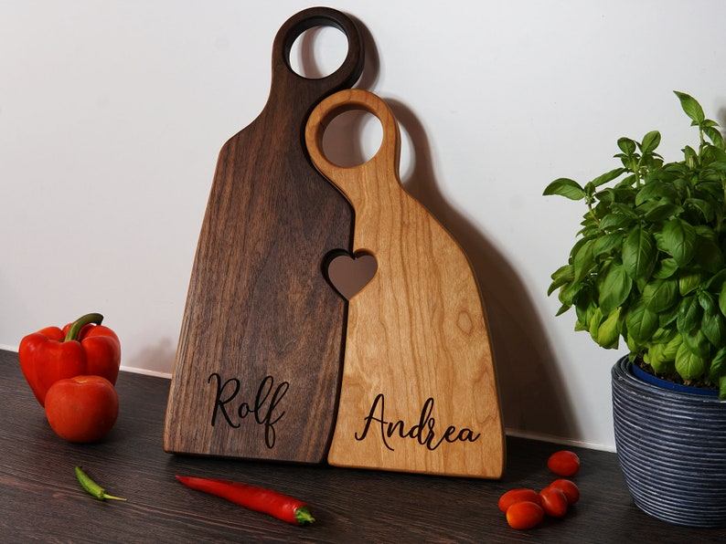 Personalized Cutting Board for Wedding Gift, Engraved Couples Charcuterie Board, Custom Anniversary Gift for Him/Her